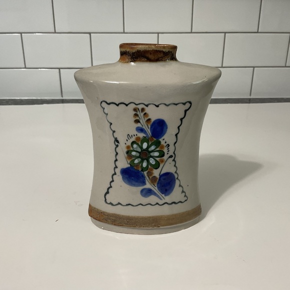 VTG Tonala Ceramic Crescent Half Moon Vase Mexico - Picture 3 of 7